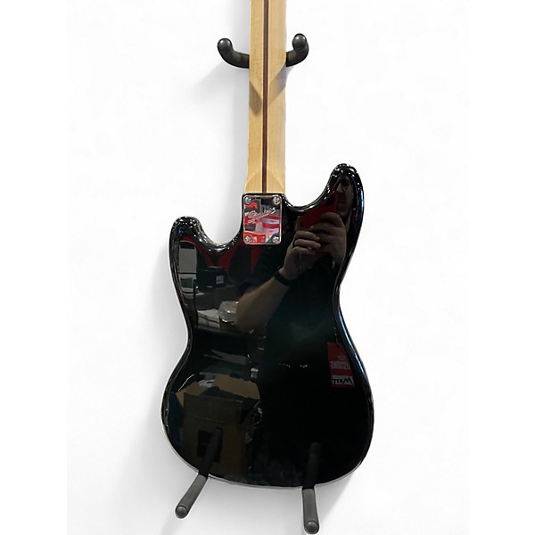 Used Squier Bronco Black Electric Bass Guitar