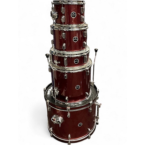 Used PDP by DW 5 Piece Encore Complete 5-Piece Drum Set With Hardware Ruby Red Drum Kit
