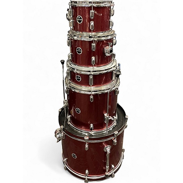 Used PDP by DW 5 Piece Encore Complete 5-Piece Drum Set With Hardware Ruby Red Drum Kit