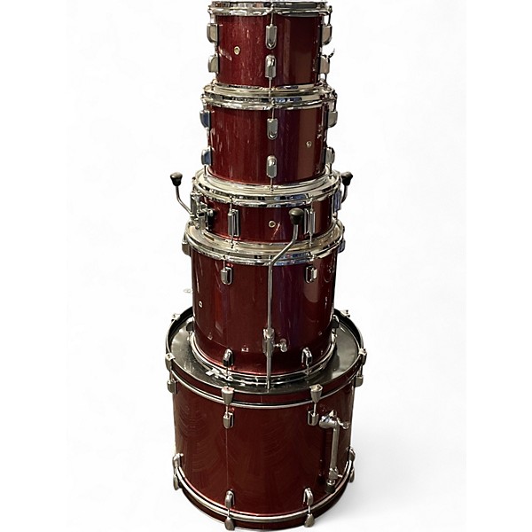 Used PDP by DW 5 Piece Encore Complete 5-Piece Drum Set With Hardware Ruby Red Drum Kit