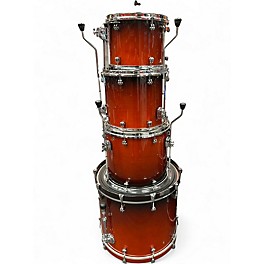 Used GMS 4 Piece 4 piece shell pack Red to Black Fade Drum Kit