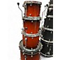 Used GMS 4 Piece 4 piece shell pack Red to Black Fade Drum Kit