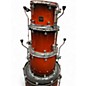Used GMS 4 Piece 4 piece shell pack Red to Black Fade Drum Kit