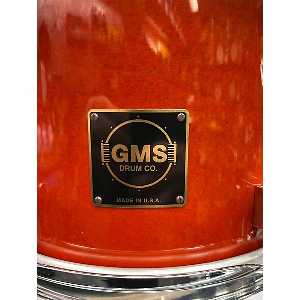 Used GMS 4 Piece 4 piece shell pack Red to Black Fade Drum Kit