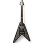 Used Schecter Guitar Research V-1 Przym Palladium Metal Top Black Solid Body Electric Guitar