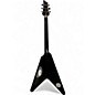 Used Schecter Guitar Research V-1 Przym Palladium Metal Top Black Solid Body Electric Guitar