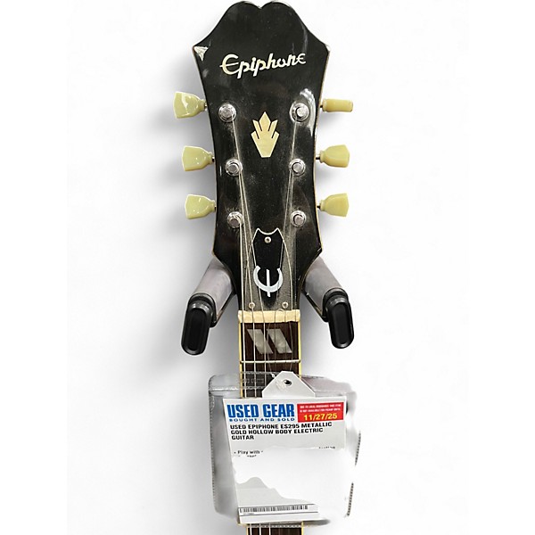 Used Epiphone ES295 Metallic Gold Hollow Body Electric Guitar