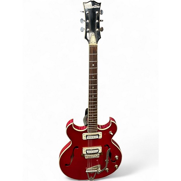 Used Silvertone 1460L CHERRY RED Hollow Body Electric Guitar