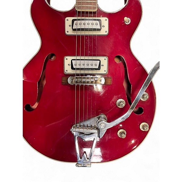 Used Silvertone 1460L CHERRY RED Hollow Body Electric Guitar