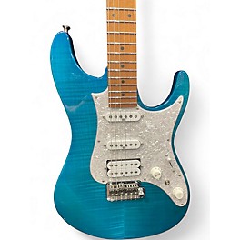 Used Ibanez AZ2204F PRESTIGE SERIES TRANSPARENT AQUA BURST Solid Body Electric Guitar