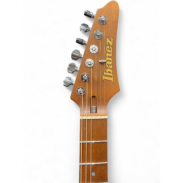 Used Ibanez AZ2204F PRESTIGE SERIES TRANSPARENT AQUA BURST Solid Body Electric Guitar