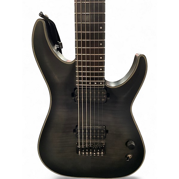 Used Schecter Guitar Research KM-7 MKI Trans Black Solid Body Electric Guitar