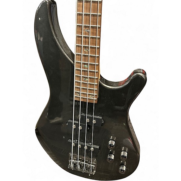 Used Mitchell MB200 SILVER SLEET BATMAN Electric Bass Guitar