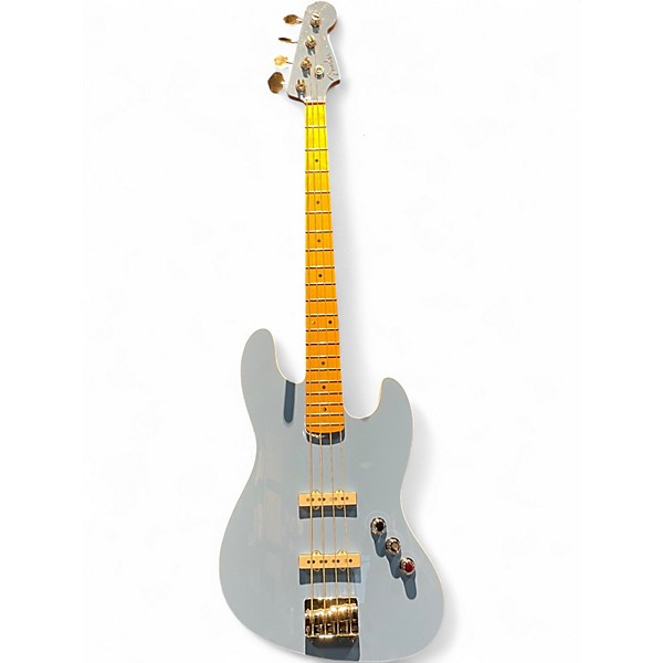 Used Fender Aerodyne Jazz Bass California Blue Electric Bass Guitar