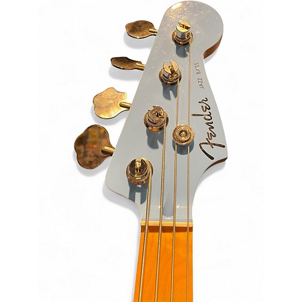 Used Fender Aerodyne Jazz Bass California Blue Electric Bass Guitar