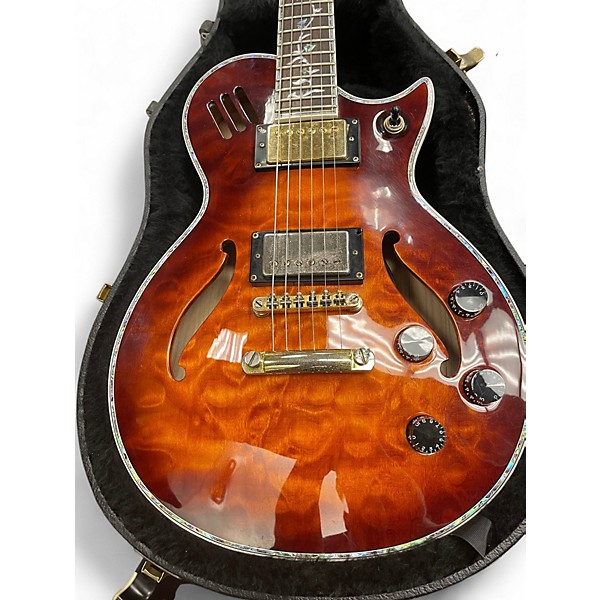 Used Prestige HERITAGE HOLLOW BODY QUILTED MAPLE TOBACCO Hollow Body Electric Guitar