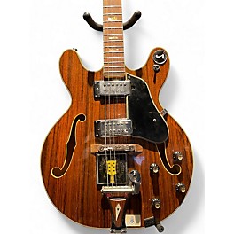 Used 1970s Univox Coily Walnut Hollow Body Electric Guitar
