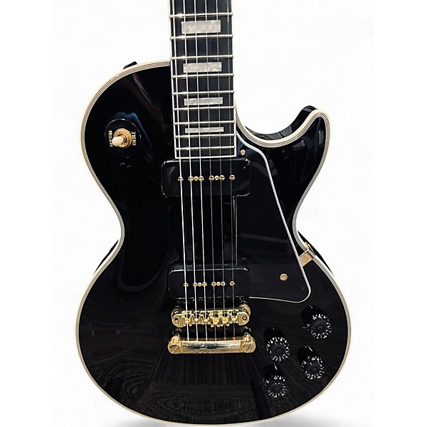 Used Epiphone LES PAUL CUSTOM P90 BLACK Solid Body Electric Guitar