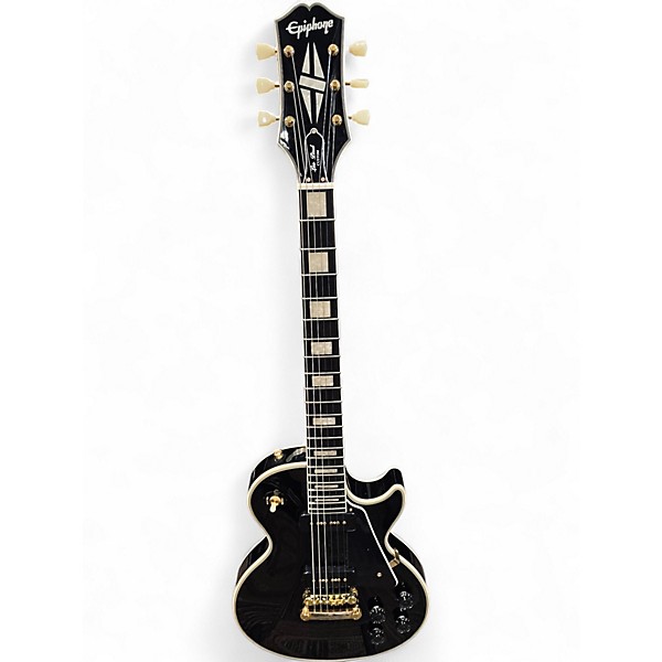 Used Epiphone LES PAUL CUSTOM P90 BLACK Solid Body Electric Guitar