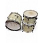 Vintage 1960s Ludwig 3 Piece Downbeat 3pc Pearl White Drum Kit thumbnail