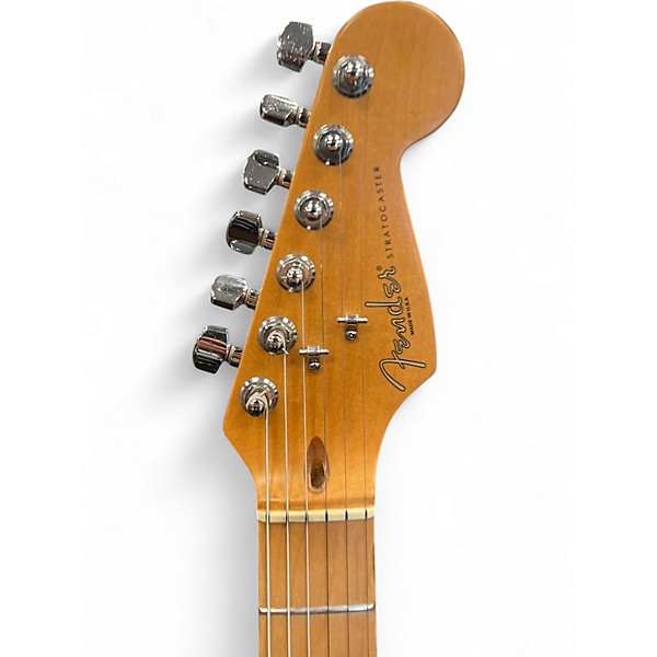 Vintage 1997 Fender Lonestar Stratocaster Shoreline Gold Solid Body Electric Guitar