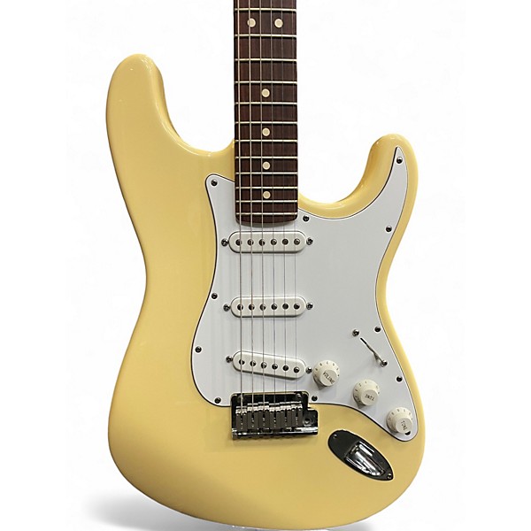 Used Fender American Standard Stratocaster Buttercream Solid Body Electric Guitar