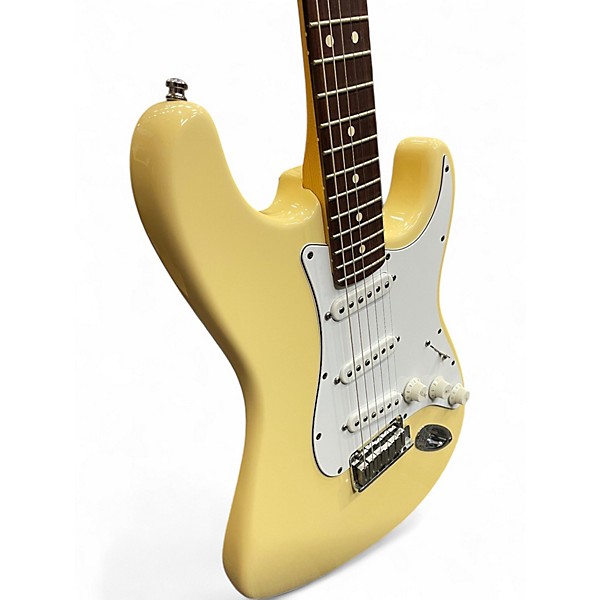 Used Fender American Standard Stratocaster Buttercream Solid Body Electric Guitar