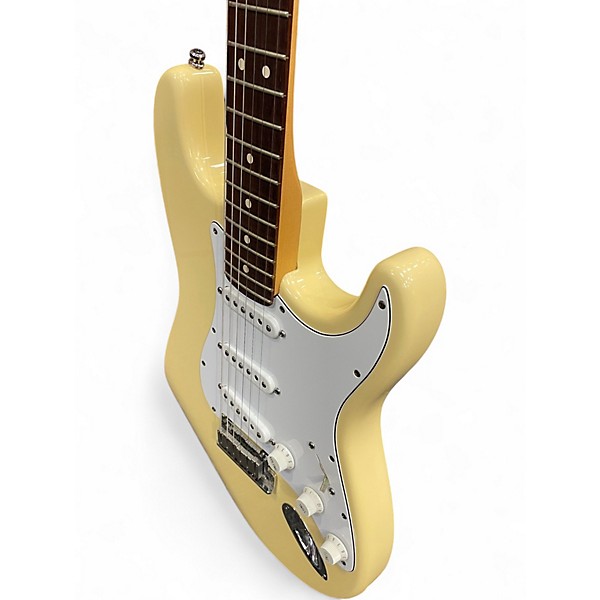 Used Fender American Standard Stratocaster Buttercream Solid Body Electric Guitar