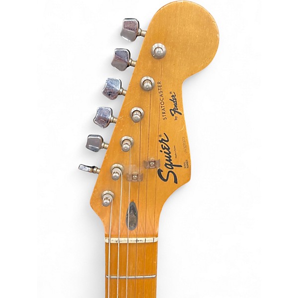 Used Squier Stratocaster Korean red Solid Body Electric Guitar