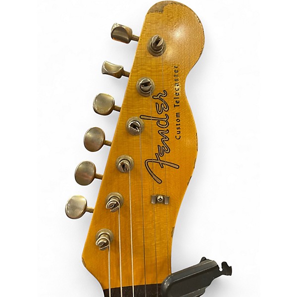 Used 2021 Fender American Custom LTD 60 telecaster relic olympic white over 3 color sunburst heavy relic Solid Body Electr...