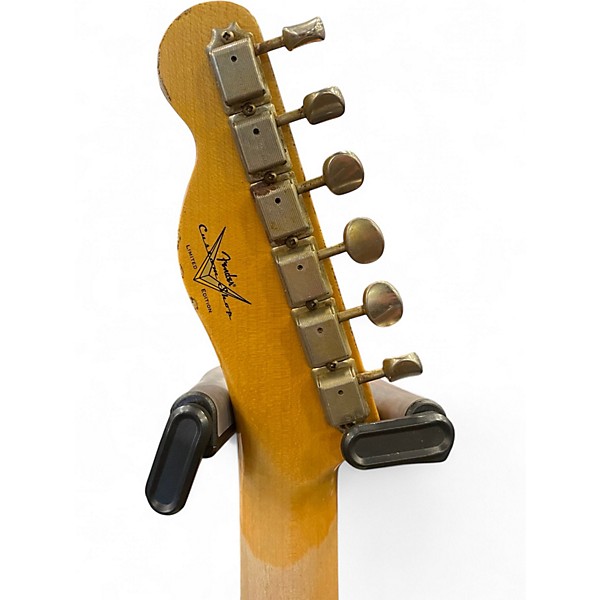 Used 2021 Fender American Custom LTD 60 telecaster relic olympic white over 3 color sunburst heavy relic Solid Body Electr...