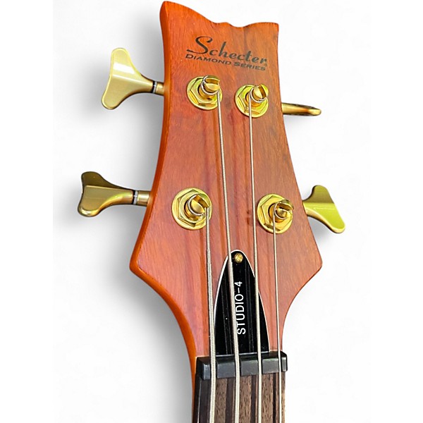 Used Schecter Guitar Research STILETTO STUDIO 4 SATIN HONEY Electric Bass Guitar