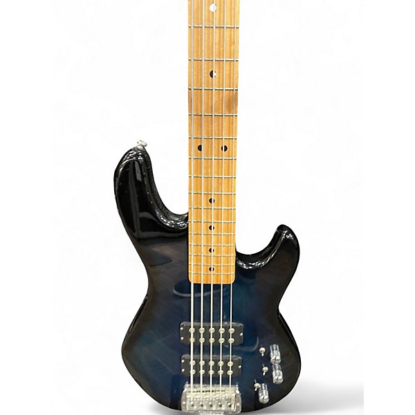 Used G&L Tribute L2500 5 String Blue Burst Electric Bass Guitar