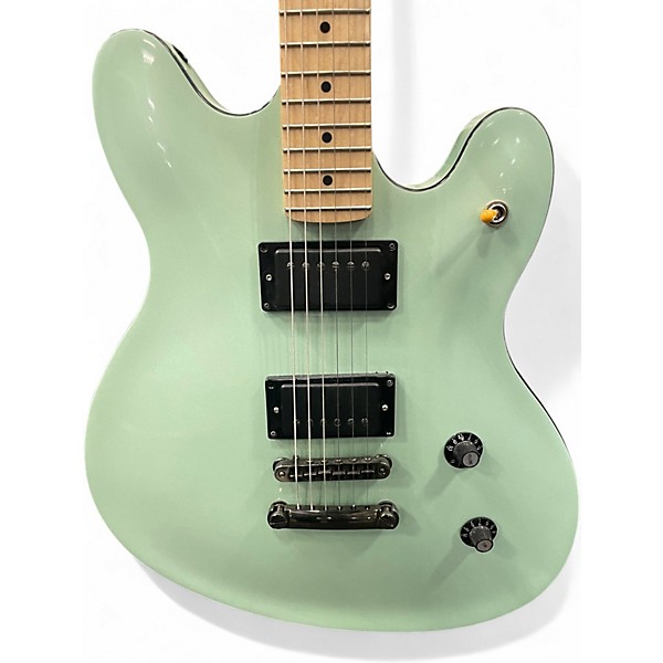 Used Squier Contemporary Active Starcaster Mint Green Hollow Body Electric Guitar