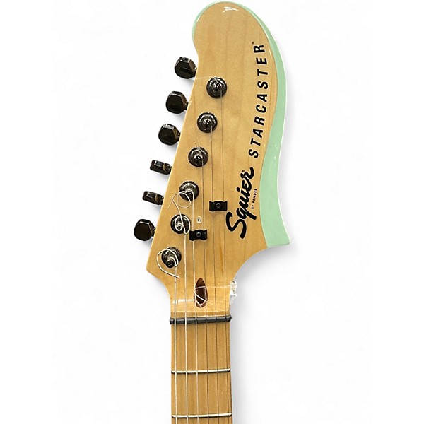 Used Squier Contemporary Active Starcaster Mint Green Hollow Body Electric Guitar