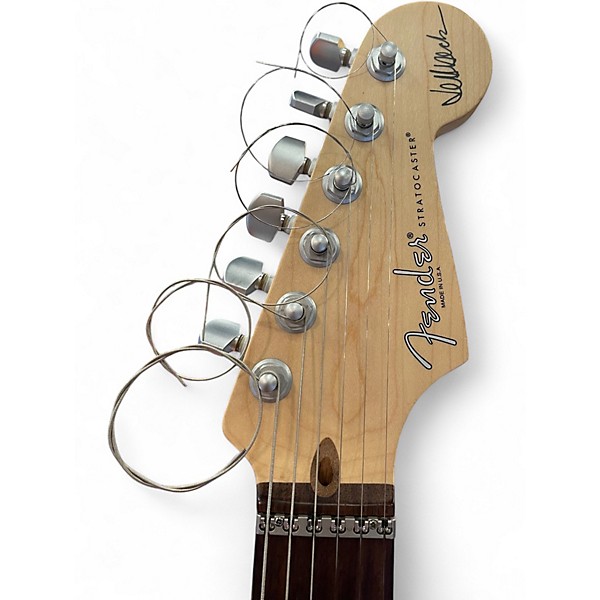 Used Fender Artist Series Jeff Beck Stratocaster Surf Green Solid Body Electric Guitar