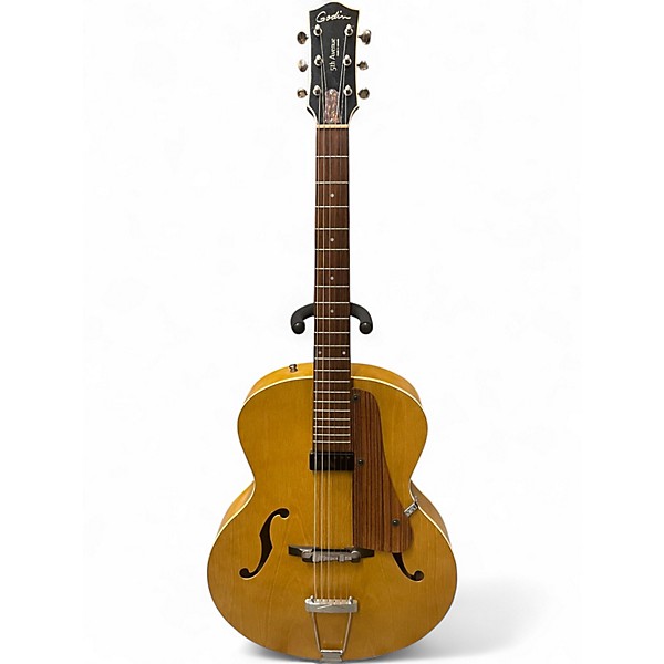 Used Godin 5TH Avenue SG Natural Acoustic Electric Guitar