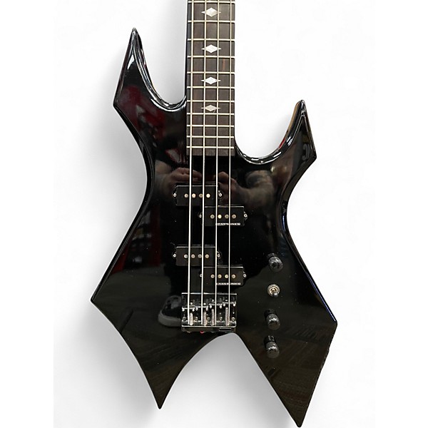 Used 2000s B.C. Rich Warlock JP165 Black Electric Bass Guitar