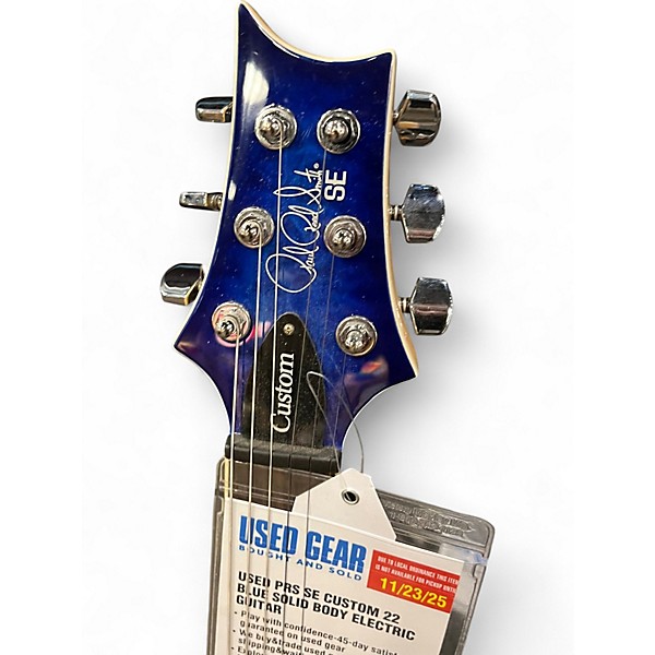 Used PRS SE Custom 22 Blue Solid Body Electric Guitar