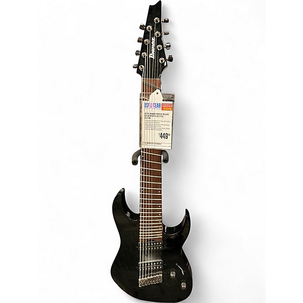 Used Ibanez RGMS8 Black Solid Body Electric Guitar