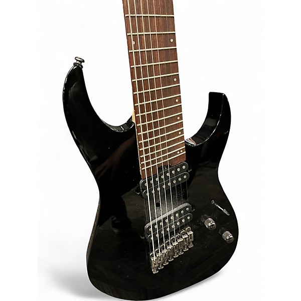Used Ibanez RGMS8 Black Solid Body Electric Guitar