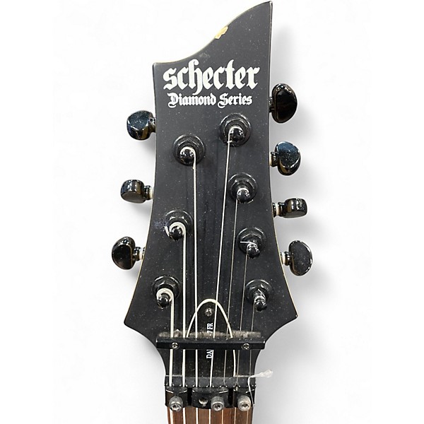 Used Schecter Guitar Research Damien 7 Floyd Rose Black Solid Body Electric Guitar