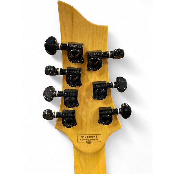 Used Schecter Guitar Research Damien 7 Floyd Rose Black Solid Body Electric Guitar