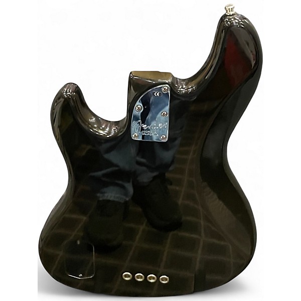 Used Fender American Deluxe Jazz Bass Montego Black Electric Bass Guitar