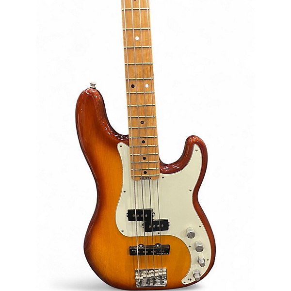 Used Fender American Elite Precision Bass Tobacco Burst Electric Bass Guitar