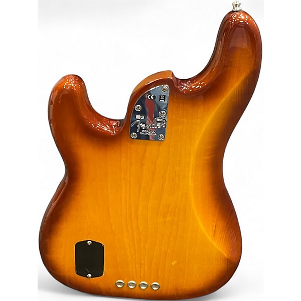 Used Fender American Elite Precision Bass Tobacco Burst Electric Bass Guitar