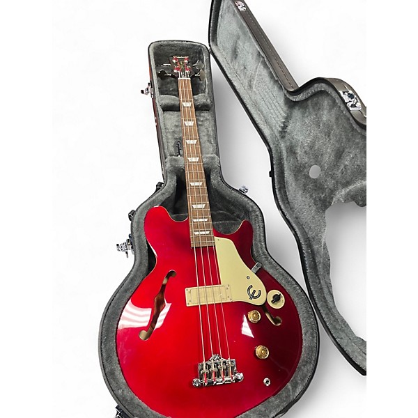 Used Epiphone Jack Casady Signature Candy Apple Red Electric Bass Guitar