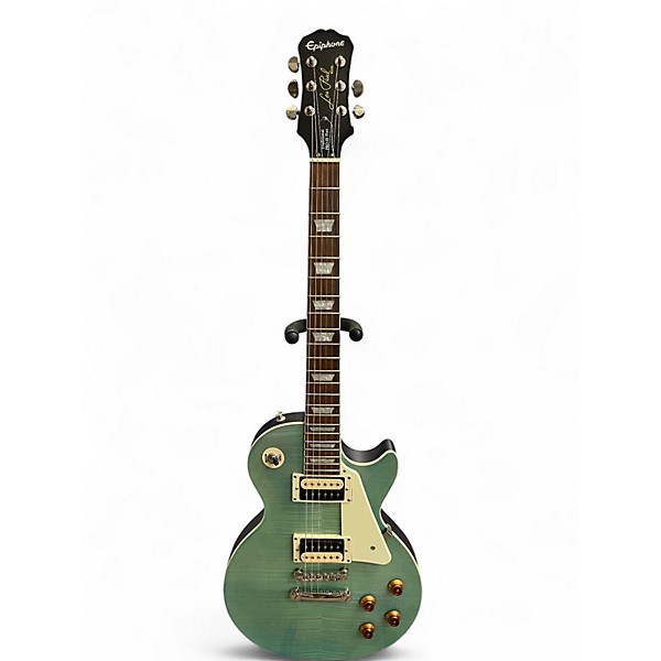 Used Epiphone Les Paul Traditional PRO III Plus Ocean Turquoise Solid Body Electric Guitar