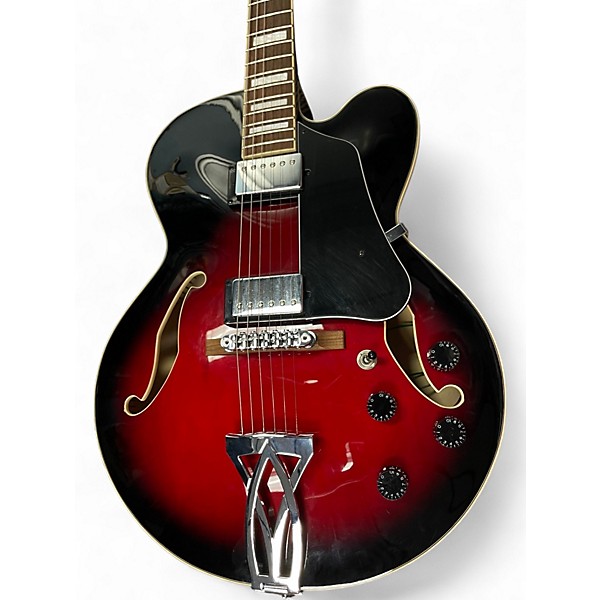 Used Ibanez AF75 Crimson Red Burst Hollow Body Electric Guitar