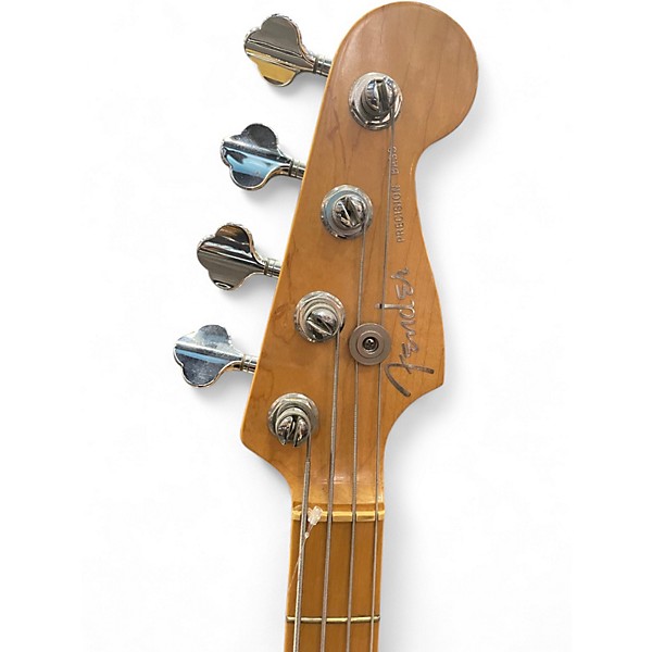 Used 1998 Fender Precision Bass Deluxe 3 Tone Sunburst Electric Bass Guitar